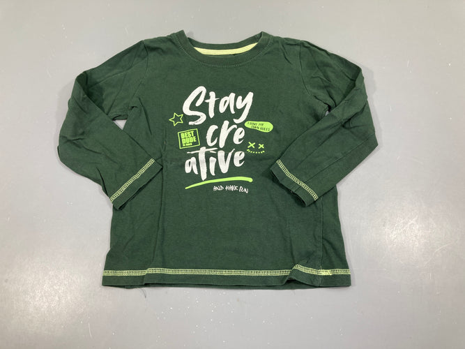 T-shirt m.l vert Stay, moins cher chez Petit Kiwi