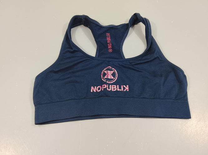 Brassière bleu marine "No publik", moins cher chez Petit Kiwi