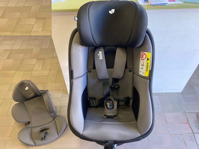 Parfait état-Siège-auto pivotant Joie Spin 360° Groupe 0+/1 de la naissance (avec le réducteur nveau né)  à 18 kg-Dos route de 0 à 9kg (9mois environ) Face route de 9 à 18Kg, moins cher chez Petit Kiwi
