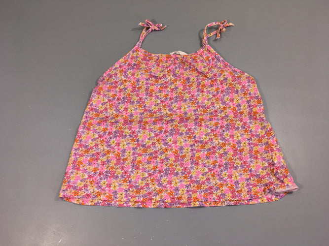 T-shirt fines bretelles fleuri multicolore, moins cher chez Petit Kiwi