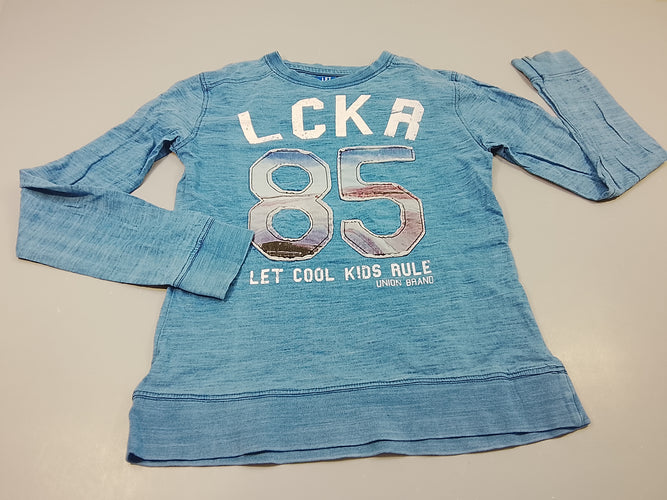 T-shirt m.l bleu flammé Let Cool "LCKR 85", moins cher chez Petit Kiwi