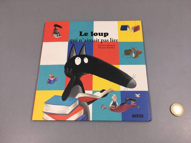 Le loup qui n'aimait pas lire-Coin arrière corné, moins cher chez Petit Kiwi