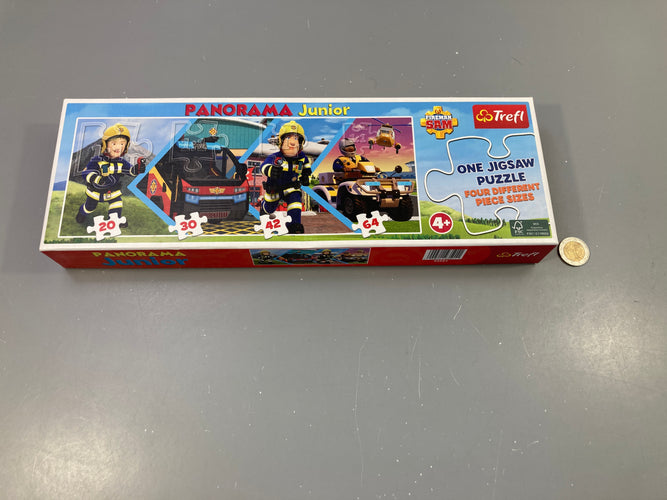 4 Puzzles panorama junior Sam le pompier, +4a - complet, moins cher chez Petit Kiwi