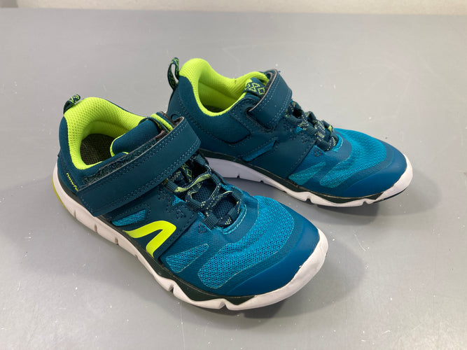 Baskets à scratch légères et respirantes enfant, PW 540 bleu vert, 32, moins cher chez Petit Kiwi
