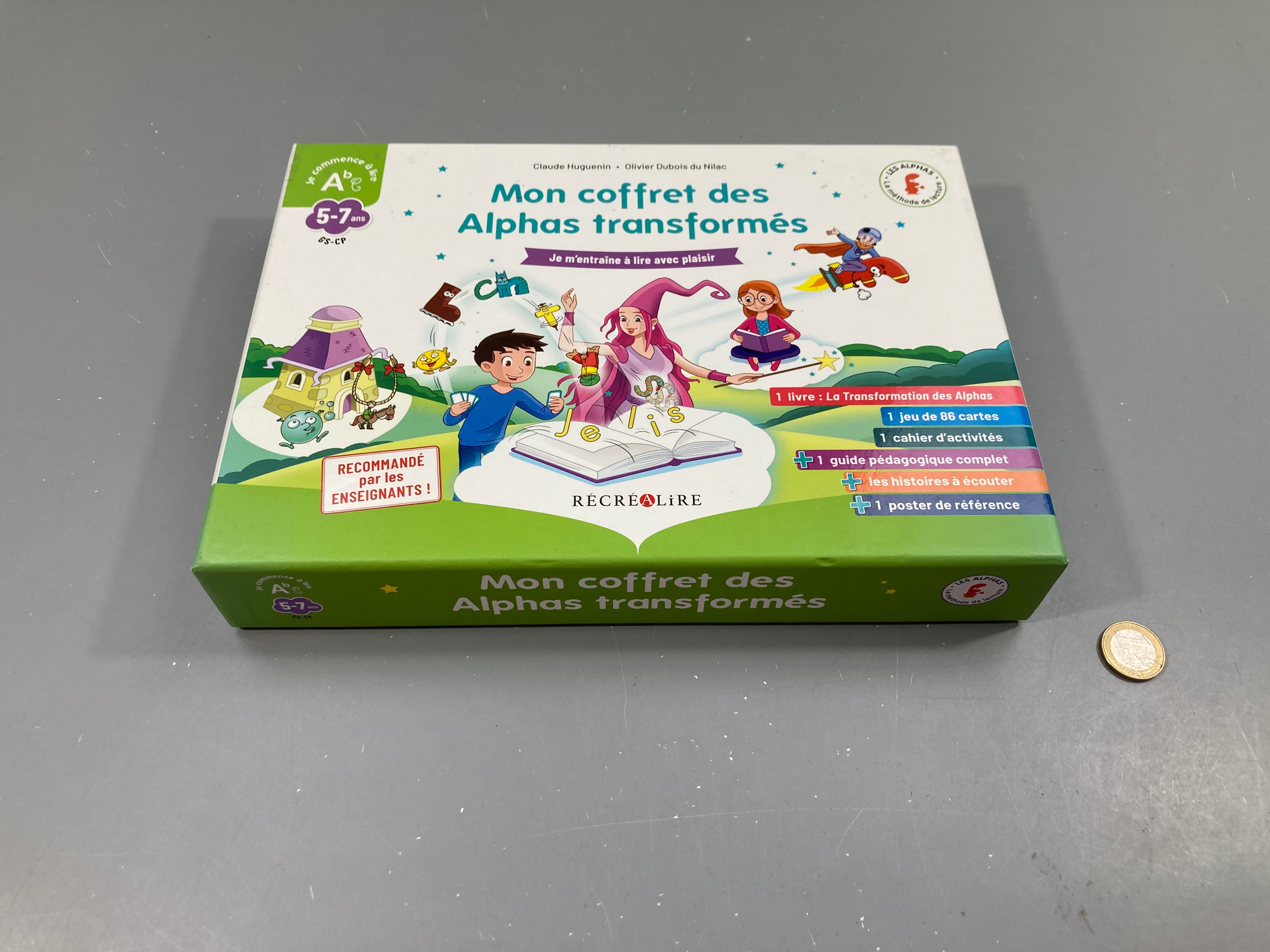 Mon coffret des Alphas transformés, 5-7a incomplet - livre + cartes + guide + poster