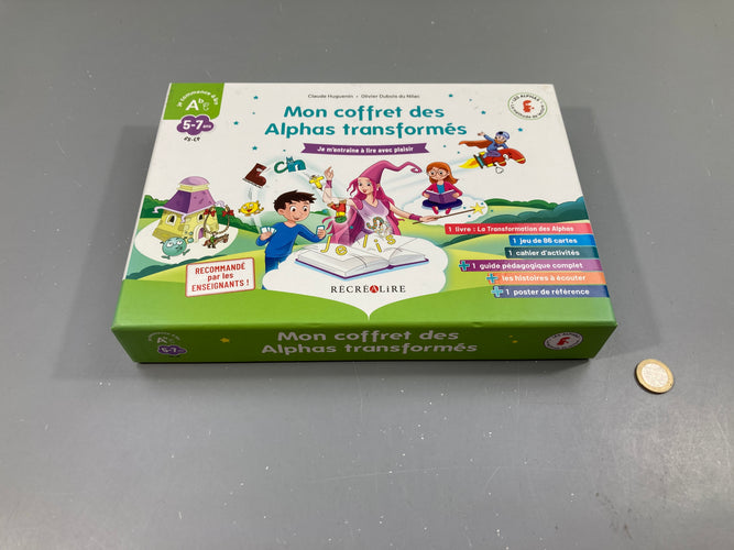 Mon coffret des Alphas transformés, 5-7a incomplet - livre + cartes + guide + poster, moins cher chez Petit Kiwi