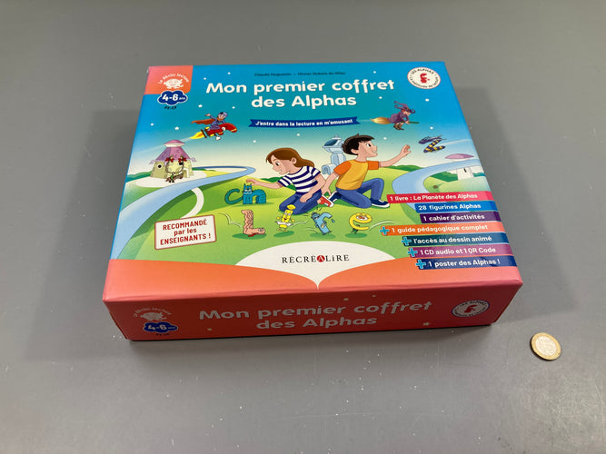 Mon premier coffret des Alphas, 4-6a - incomplet - 1 livre avec CD + 28 figurines + 1 poster, moins cher chez Petit Kiwi