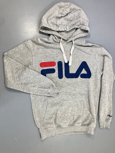 Sweat à capuche gris flammé Fila, moins cher chez Petit Kiwi