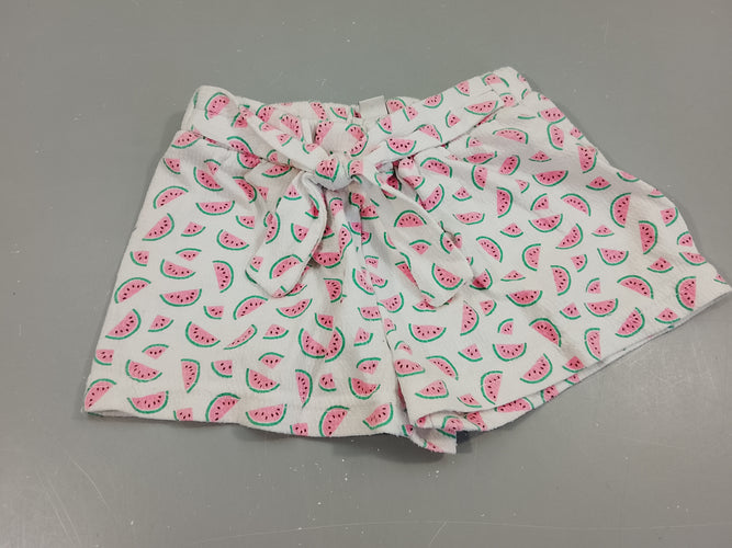 Short Pat&Ripaton , blanc motifs pastèque, moins cher chez Petit Kiwi