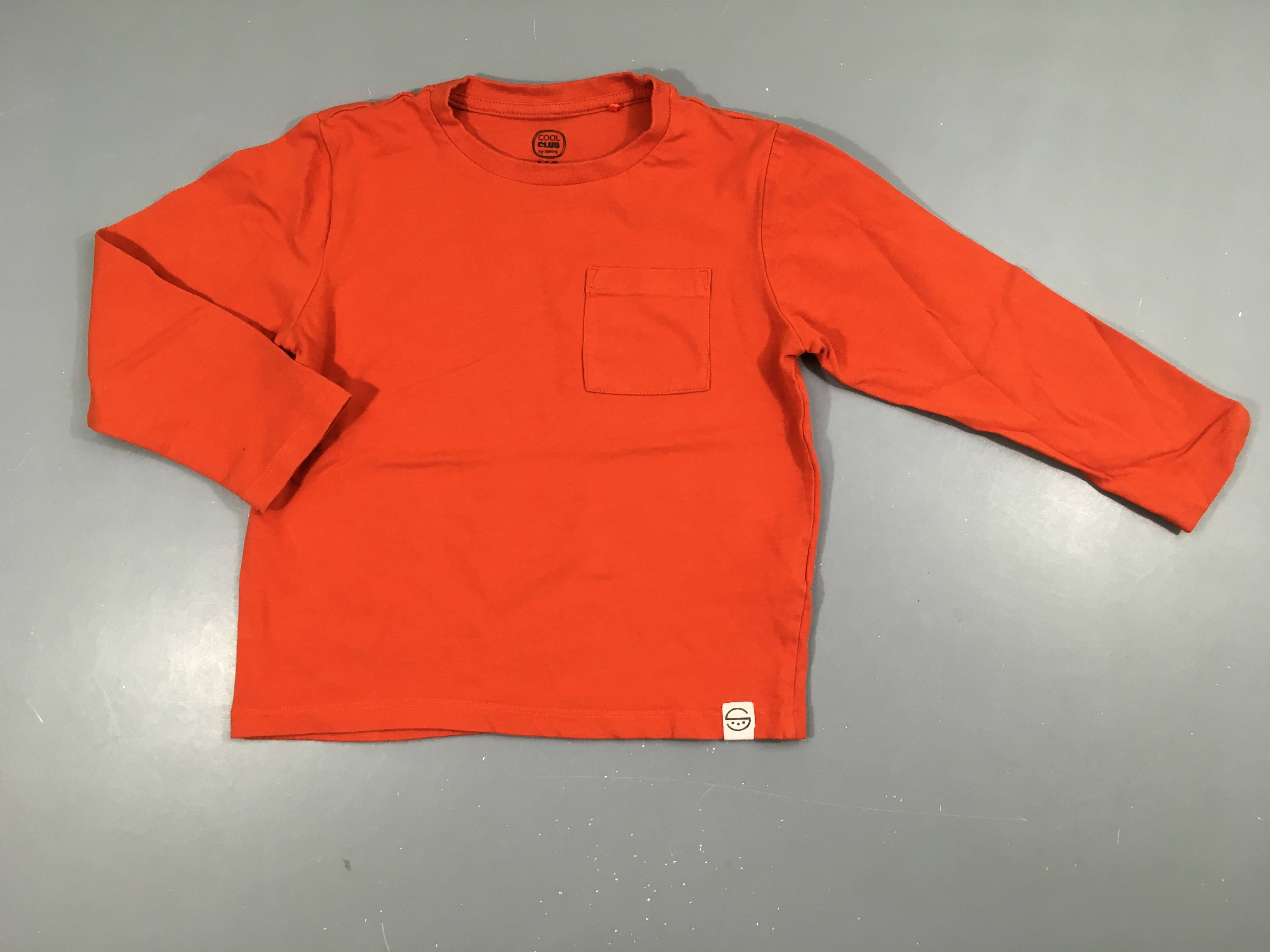 T-shirt m.l orange poche
