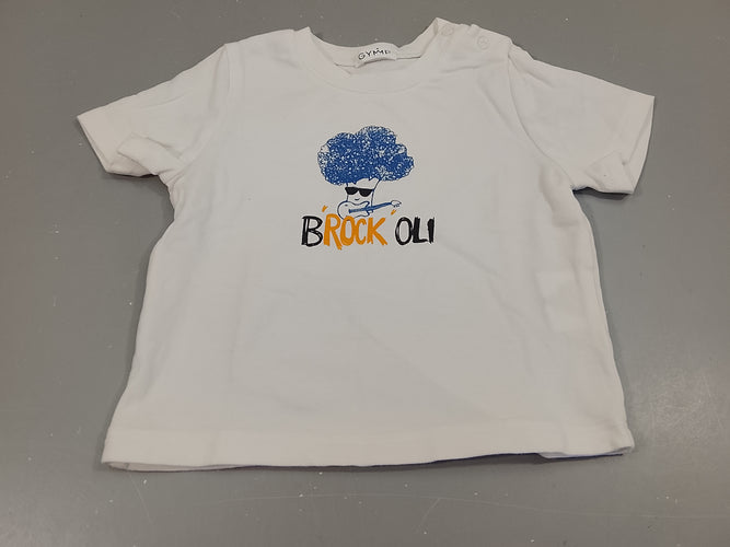 T-shirt m.c blanc , brocoli " B'rock' ol", moins cher chez Petit Kiwi