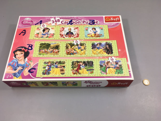 Puzzle 3x3 Blanche-neige,  348pcs, +4a, moins cher chez Petit Kiwi