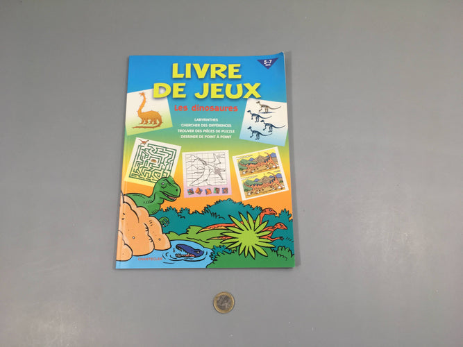 Livre de jeux les dinosaures, 5-7ans, moins cher chez Petit Kiwi