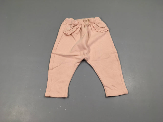 Pantalon molleton rose froufrous, moins cher chez Petit Kiwi