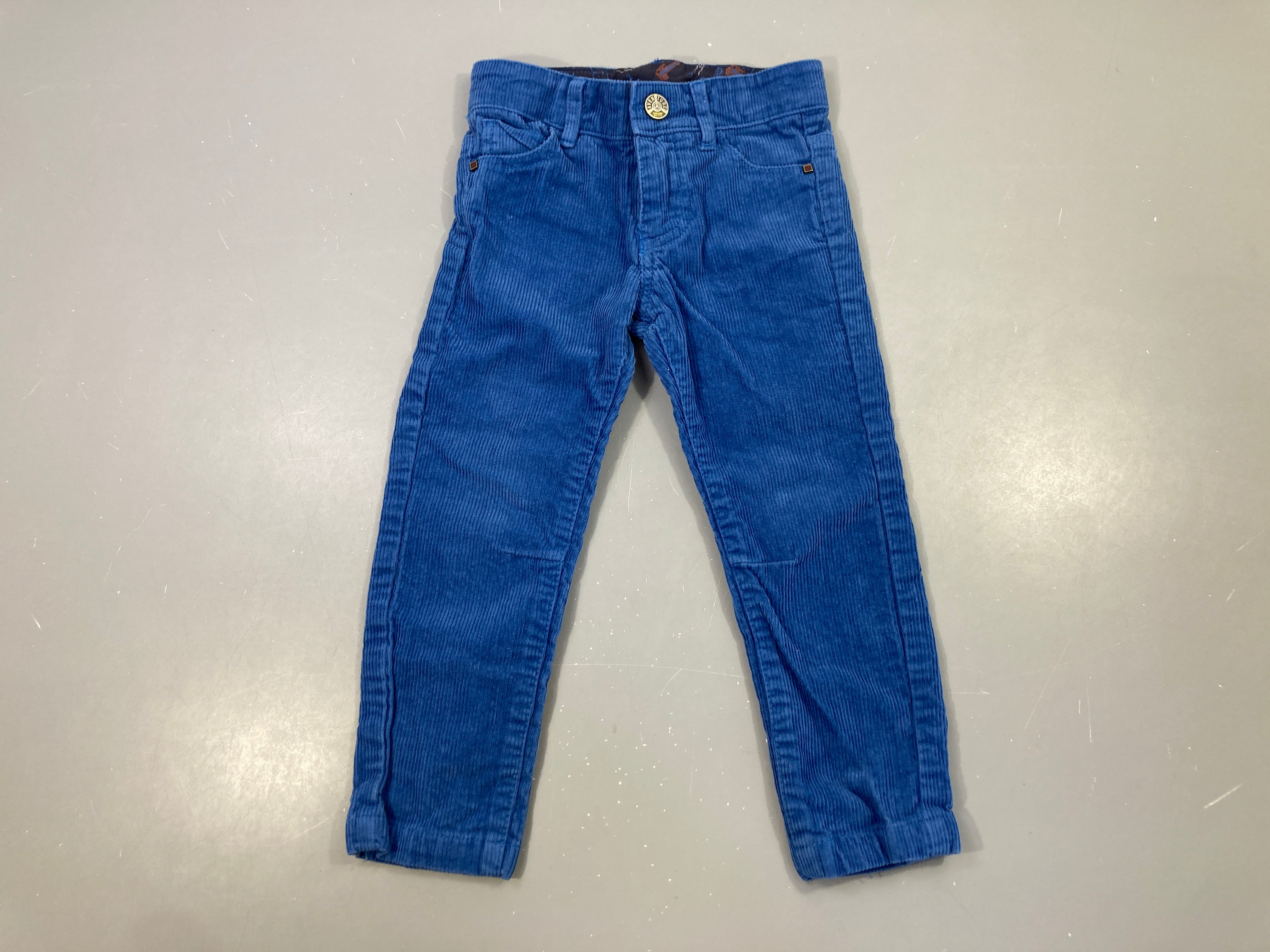 Pantalon velours bleu