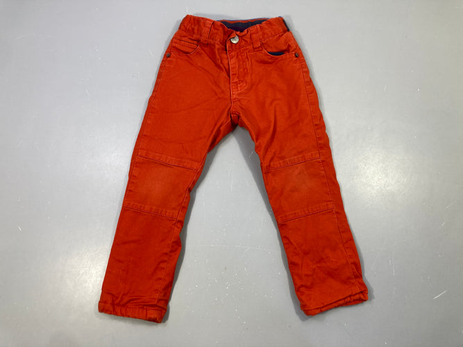 Pantalon brique doublé polar, moins cher chez Petit Kiwi