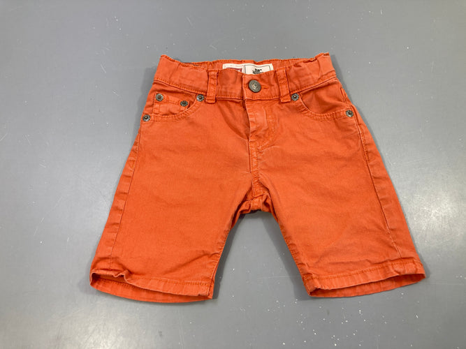 Bermuda orange Skinny Levi's Marque décousue coté arrière, moins cher chez Petit Kiwi