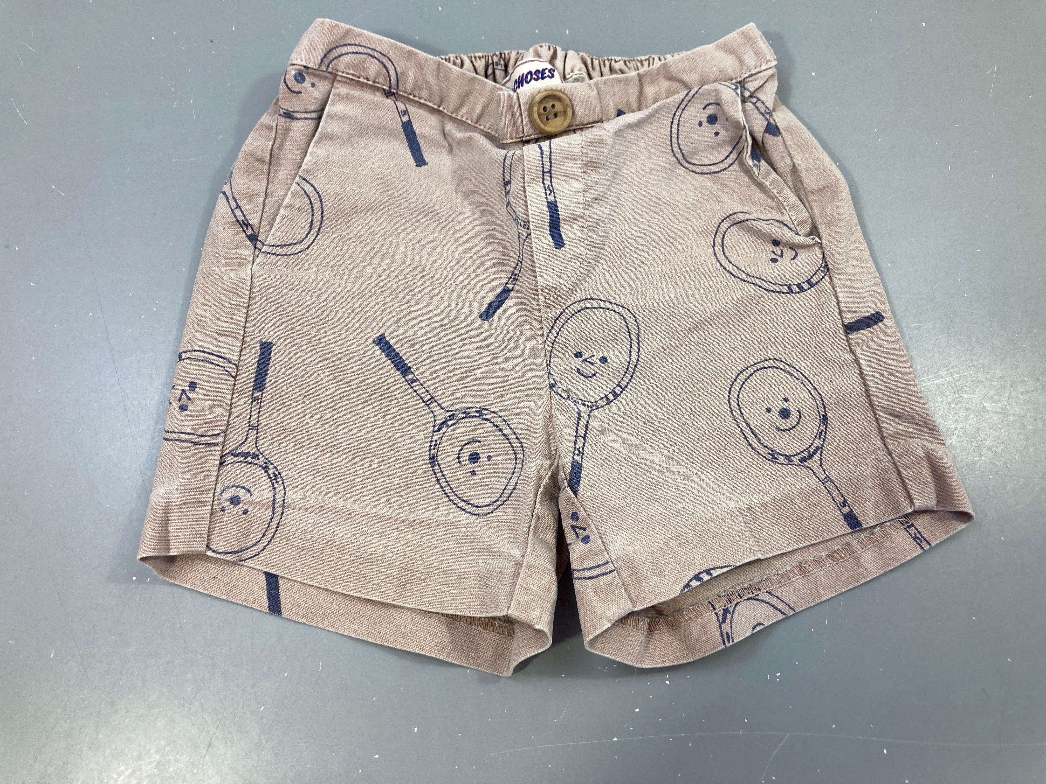 Bermuda beige rosé raquettes-Bobo  choses
