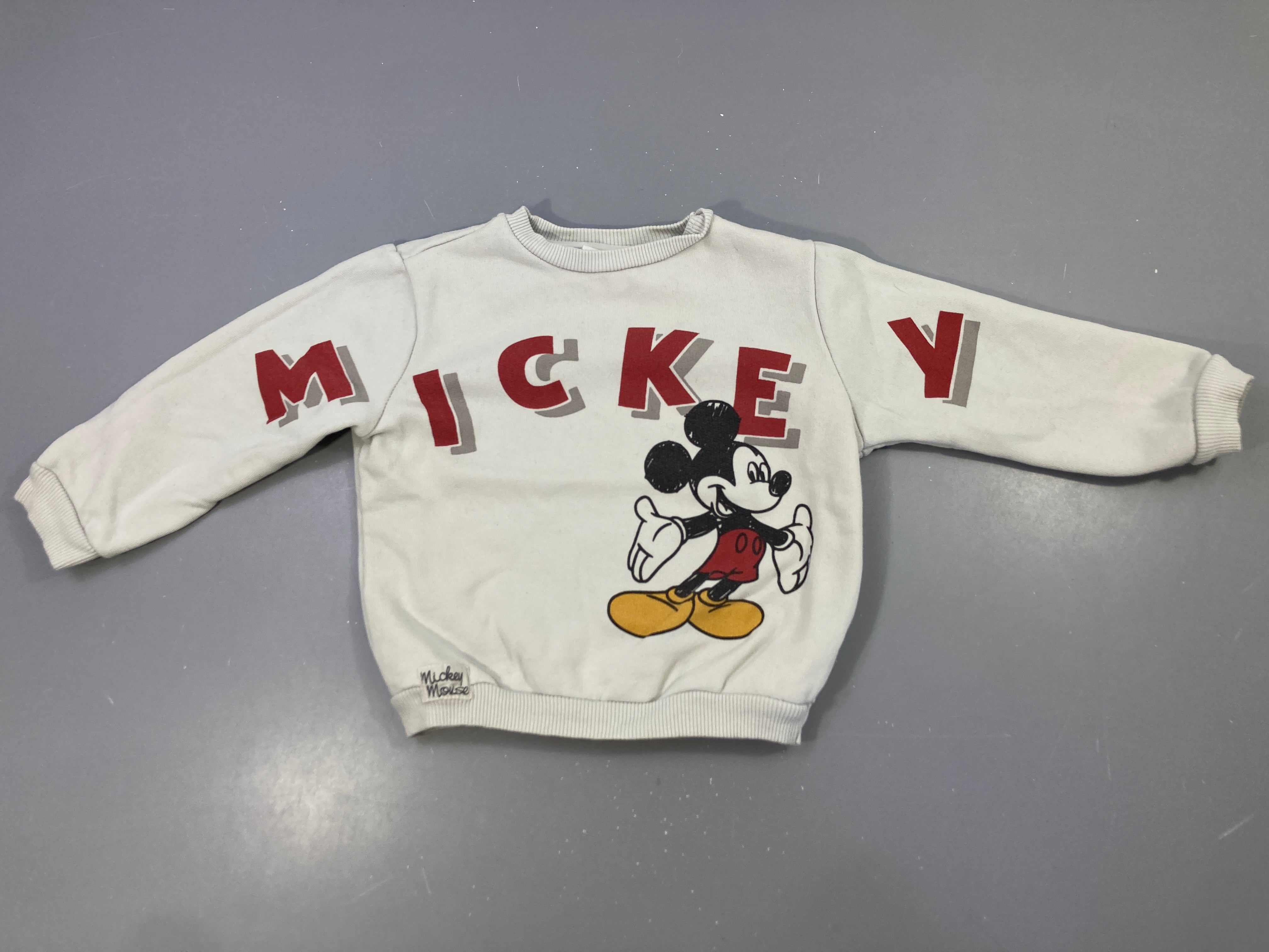 Sweat gris clair Mickey