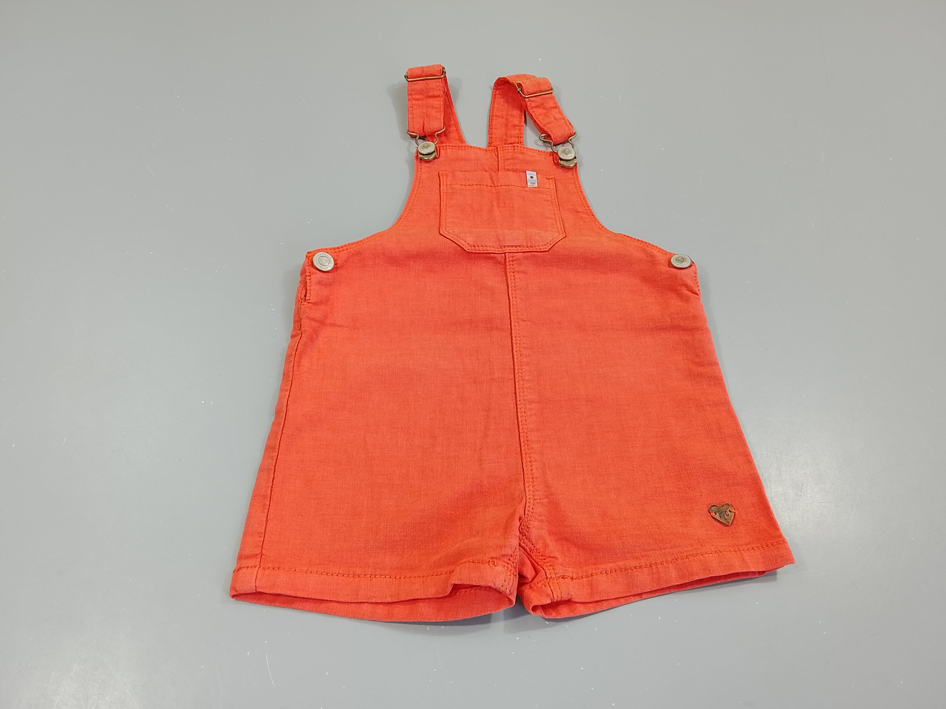 Salopette short orange
