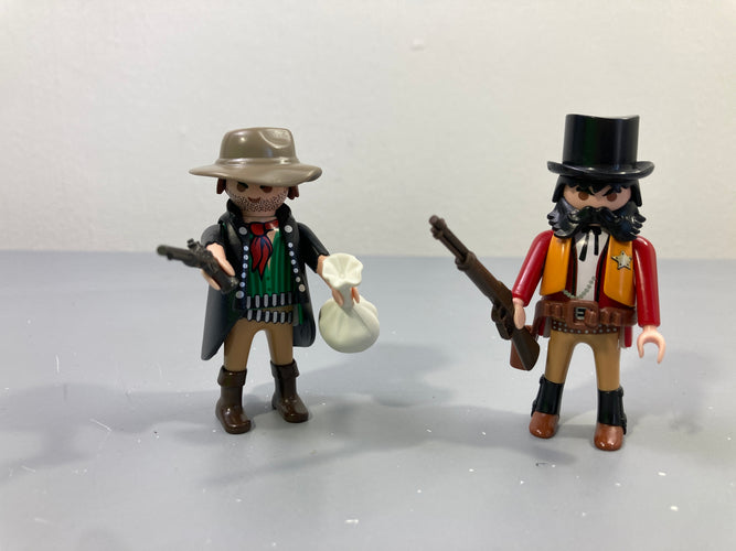 Playmobil - 5512 - Cow-boy Bandit & shérif Complet, moins cher chez Petit Kiwi