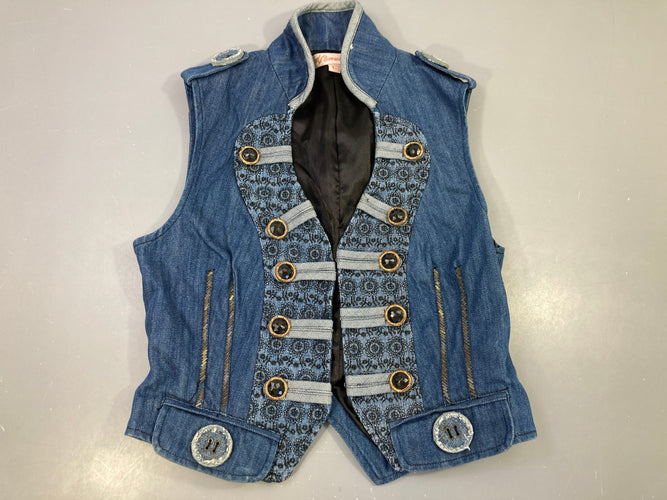 Veste en jean s.m style Napoléonien, moins cher chez Petit Kiwi