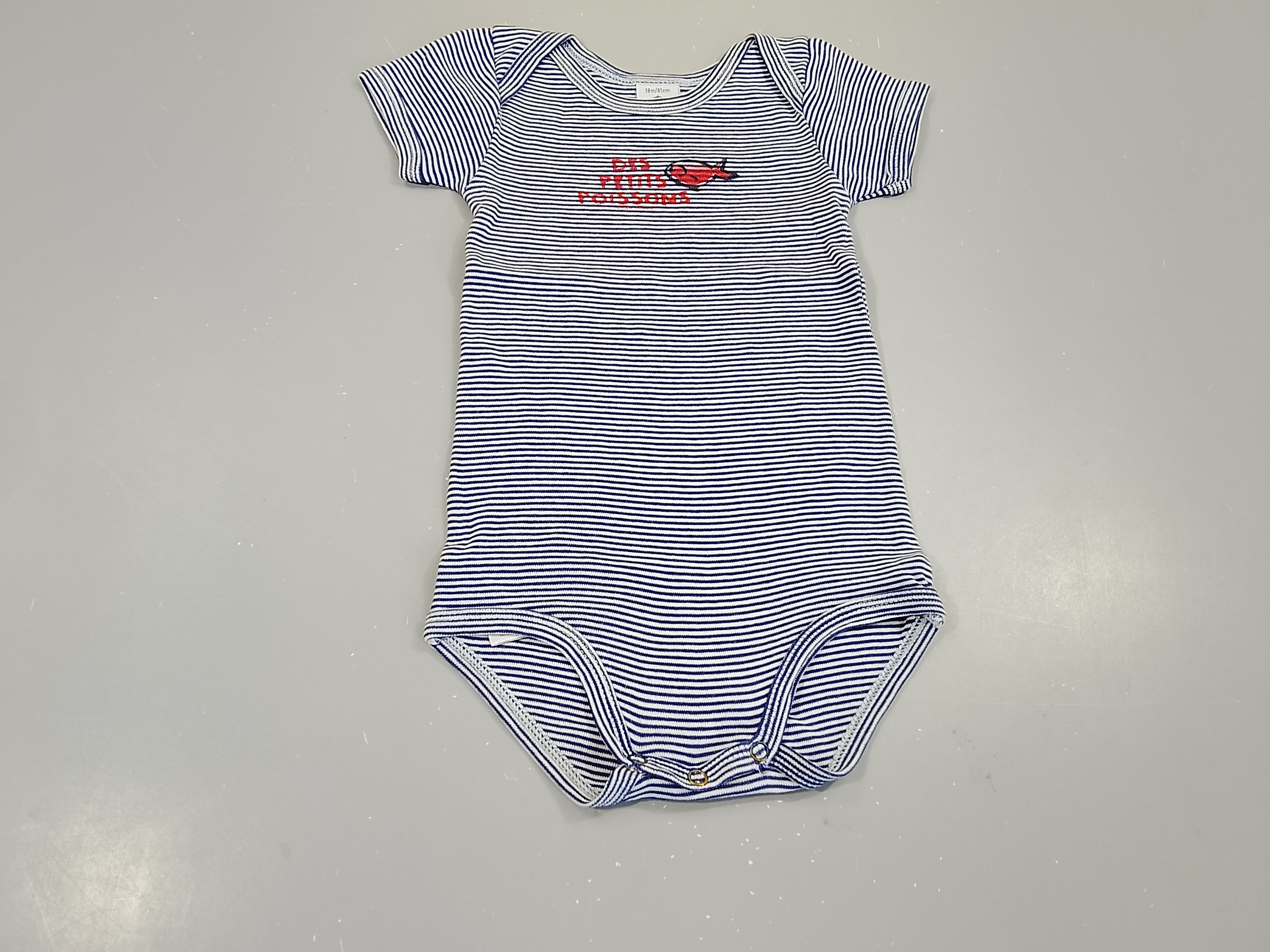 Body m.c rayé bleu et blanc  