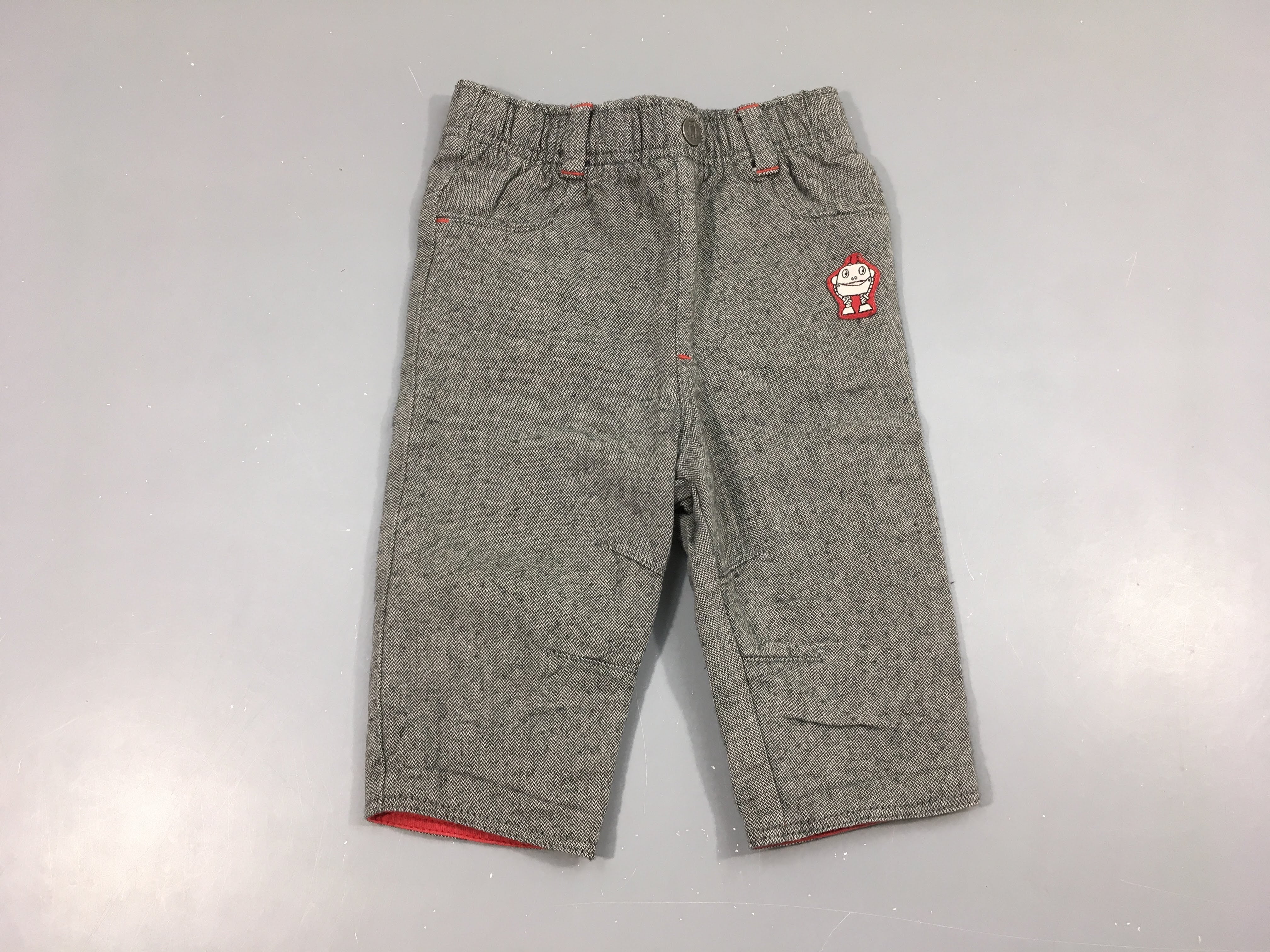Pantalon gris chiné robot doublé jersey