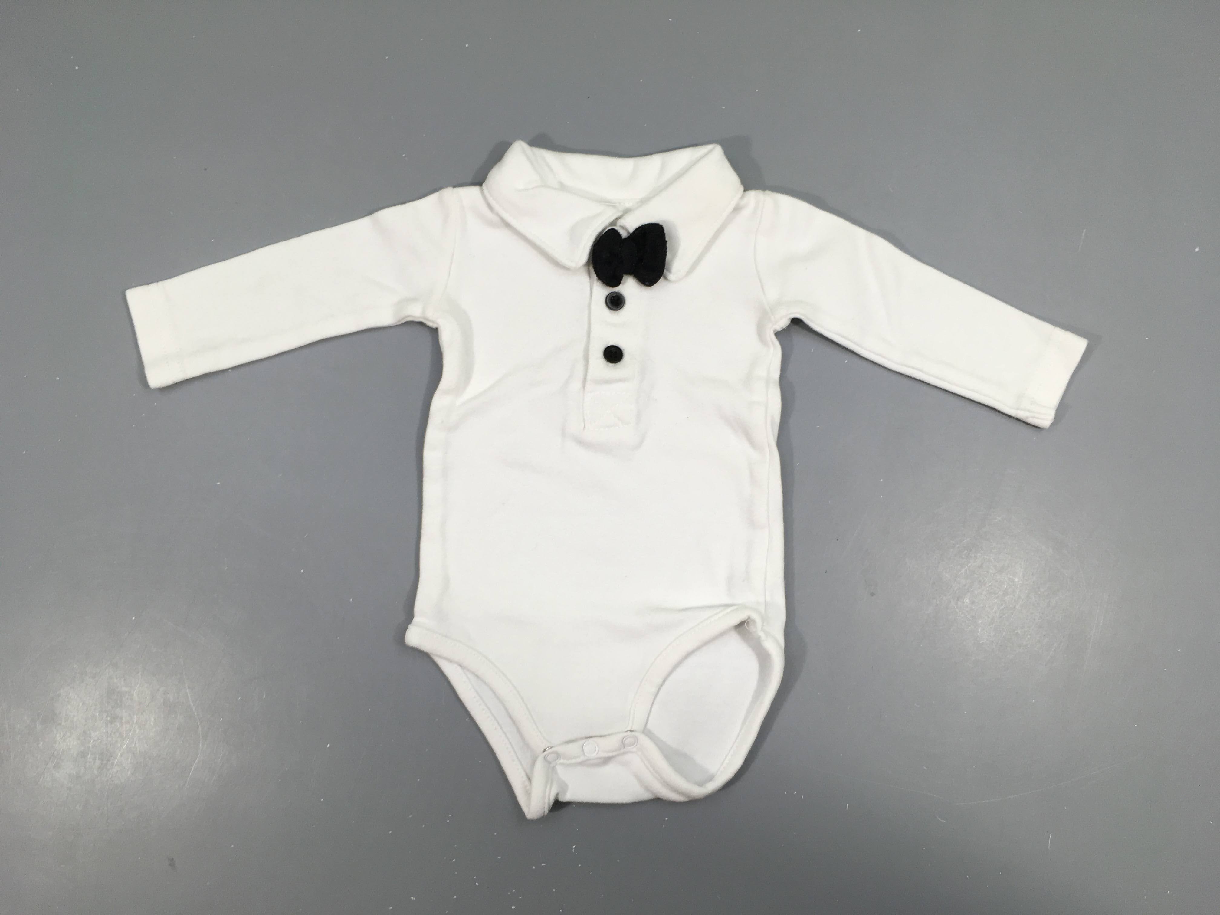 Body col polo m.l blanc Noeud pap