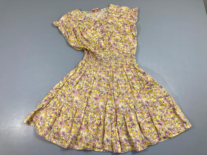 Robe s.m jaune et mauve, moins cher chez Petit Kiwi