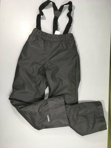 Pantalon de ski avec bretelles gris foncé, état neuf, moins cher chez Petit Kiwi