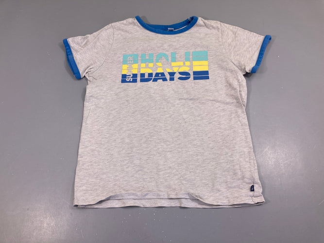 T-shirt m.c gris chiné Holidays, moins cher chez Petit Kiwi