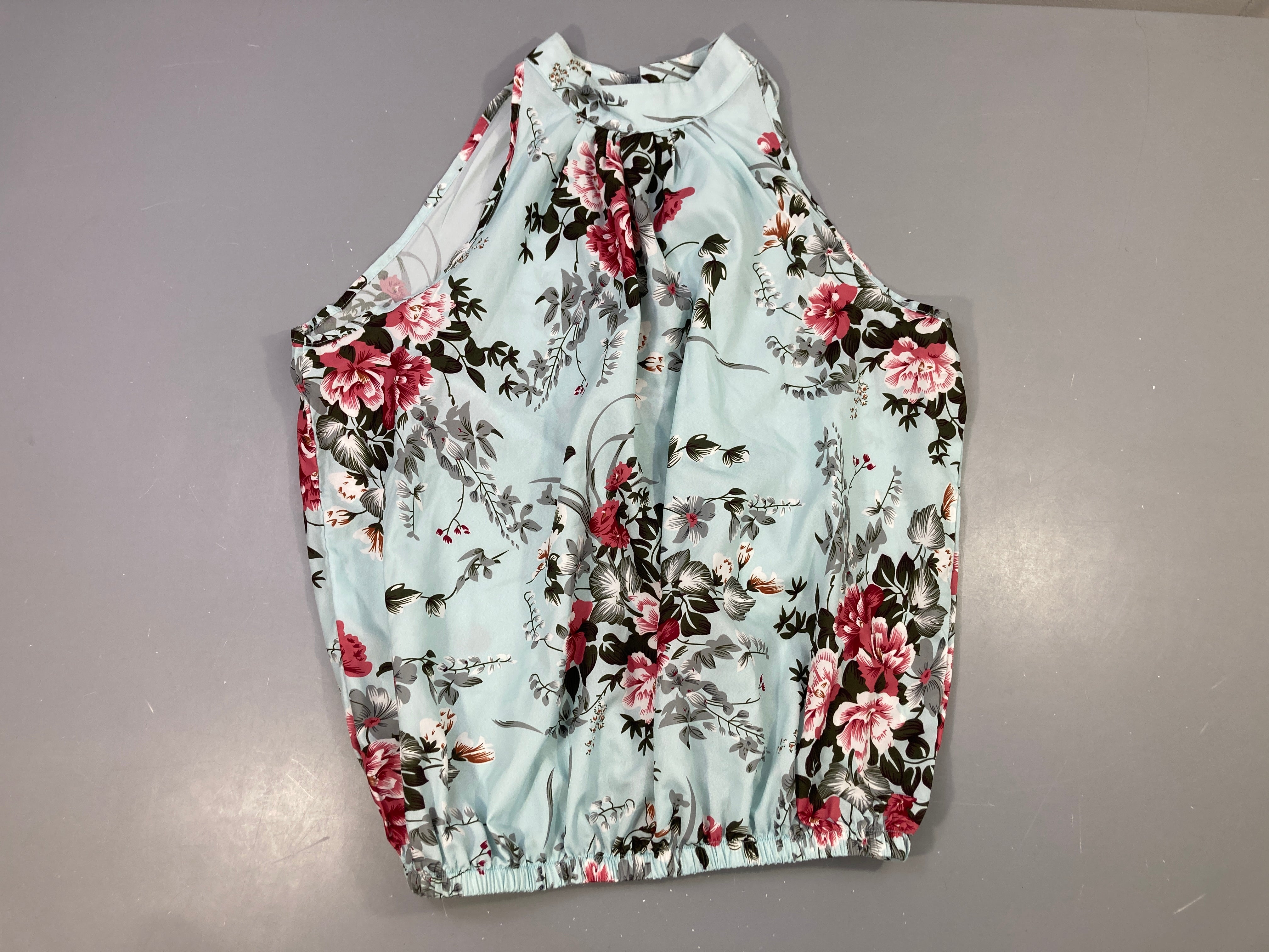 Blouse légère s.m bleue fleurie