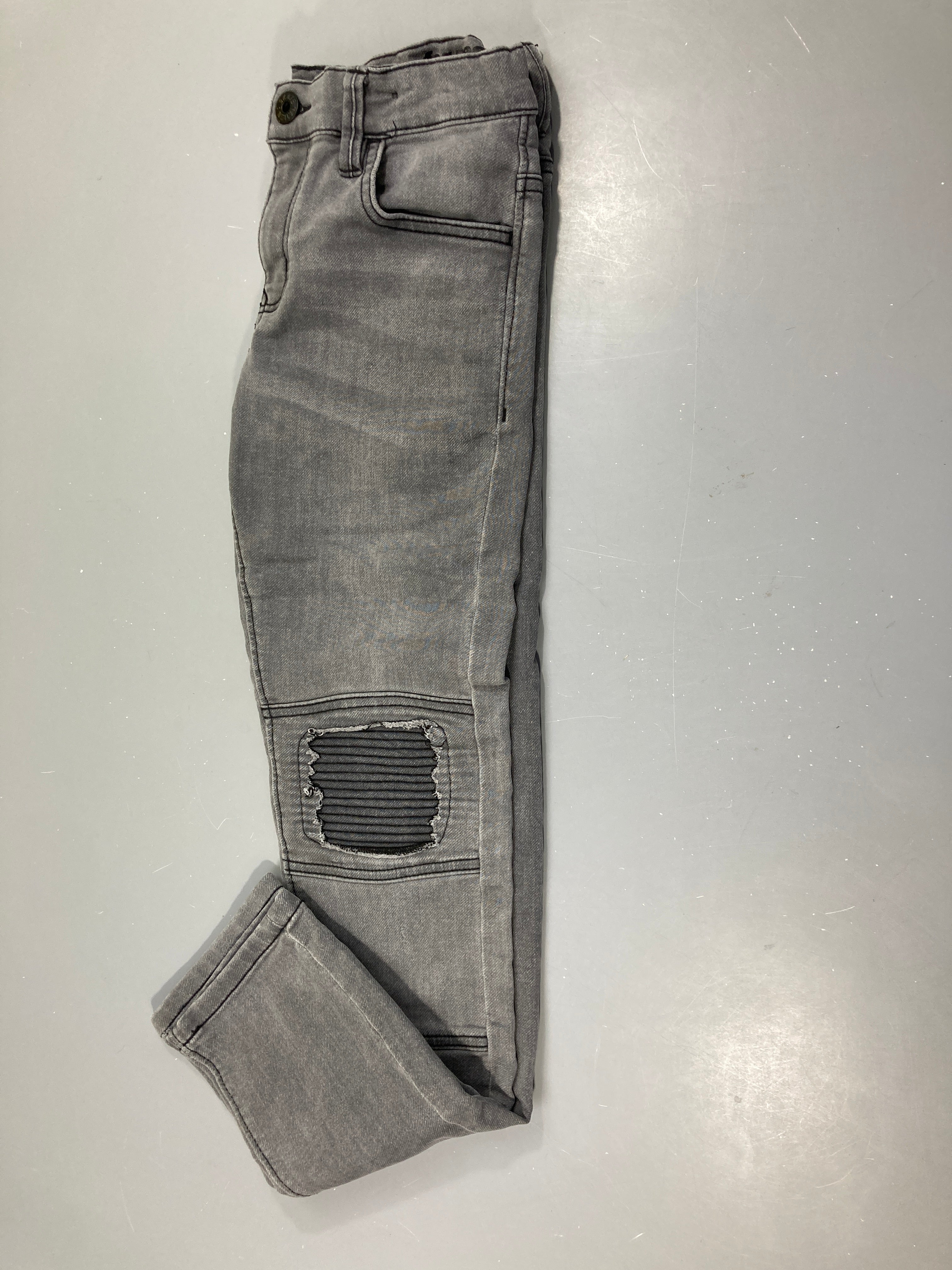 Pantalon Jog Denom gris effet recousu genoux