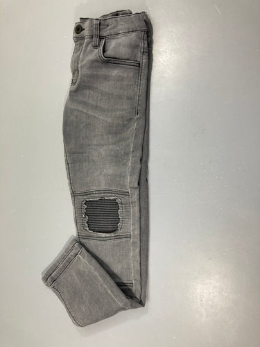 Pantalon Jog Denom gris effet recousu genoux, moins cher chez Petit Kiwi