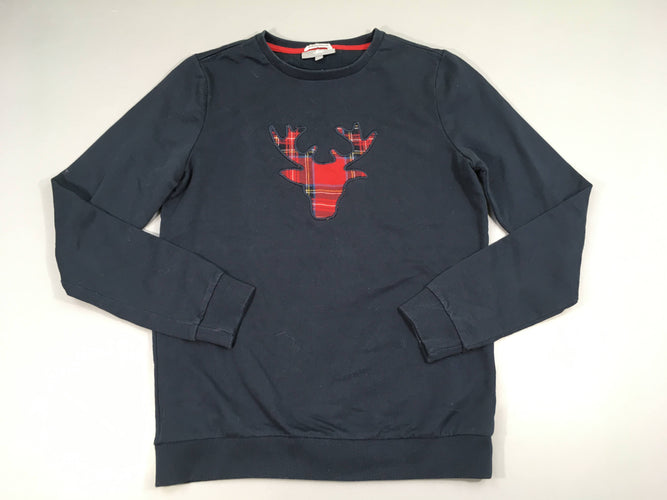 Sweat bleu marine Renne, moins cher chez Petit Kiwi