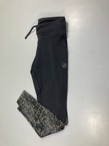 Legging de sport noir motif bas, moins cher chez Petit Kiwi