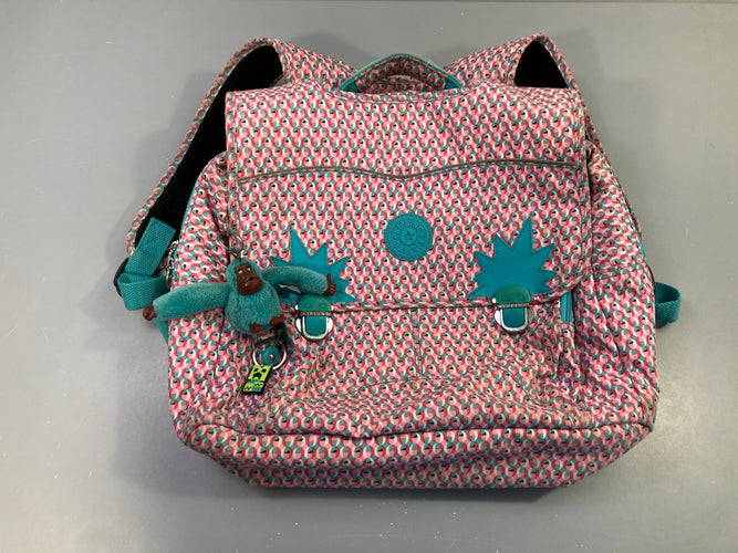Cartable primaire rose motifs, légères traces d'usures, moins cher chez Petit Kiwi