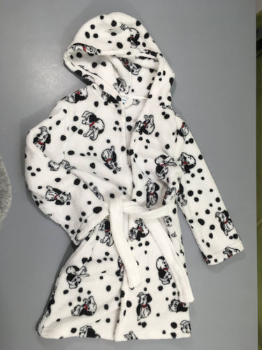 Peignoir velours blanc dalmatiens, moins cher chez Petit Kiwi
