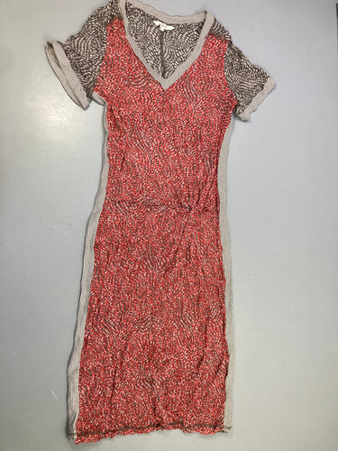 Robe voile motif léopard rouge-gris, moins cher chez Petit Kiwi