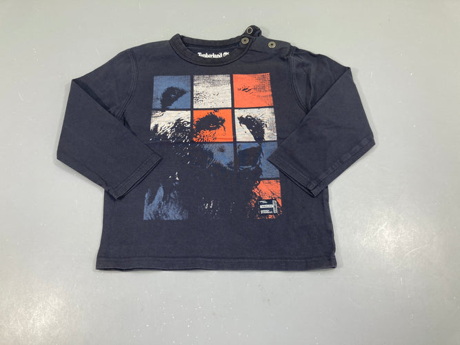 T-shirt m.l bleu foncé ours, moins cher chez Petit Kiwi