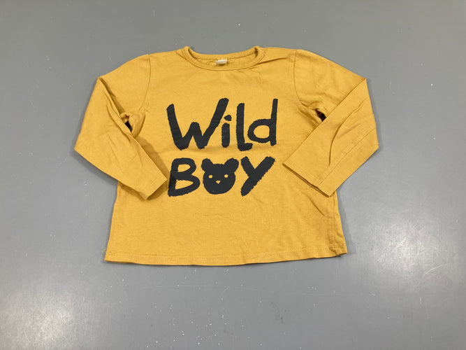 T-shirt m.l jaune moutarde Wild, moins cher chez Petit Kiwi