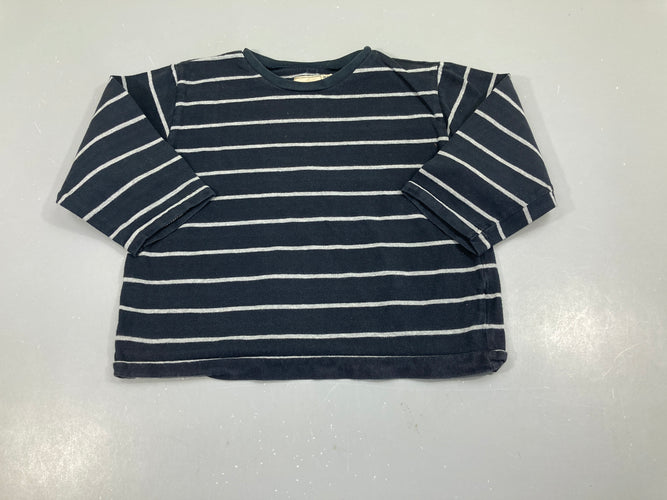 T-shirt m.l noir rayé gris, moins cher chez Petit Kiwi