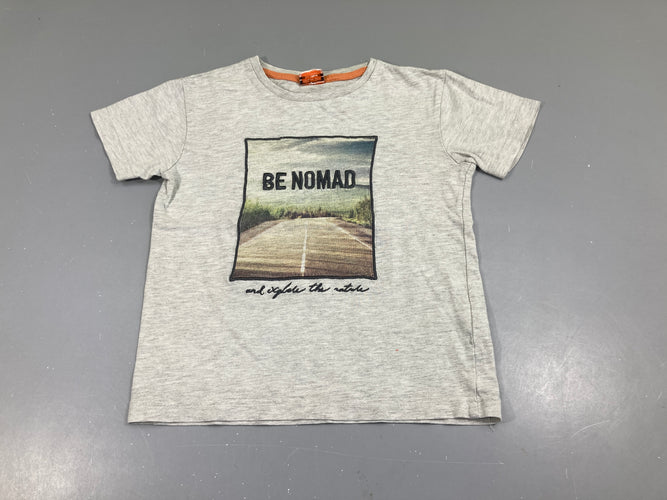 T-shirt m.c gris flammé be nomad, bouloché, moins cher chez Petit Kiwi