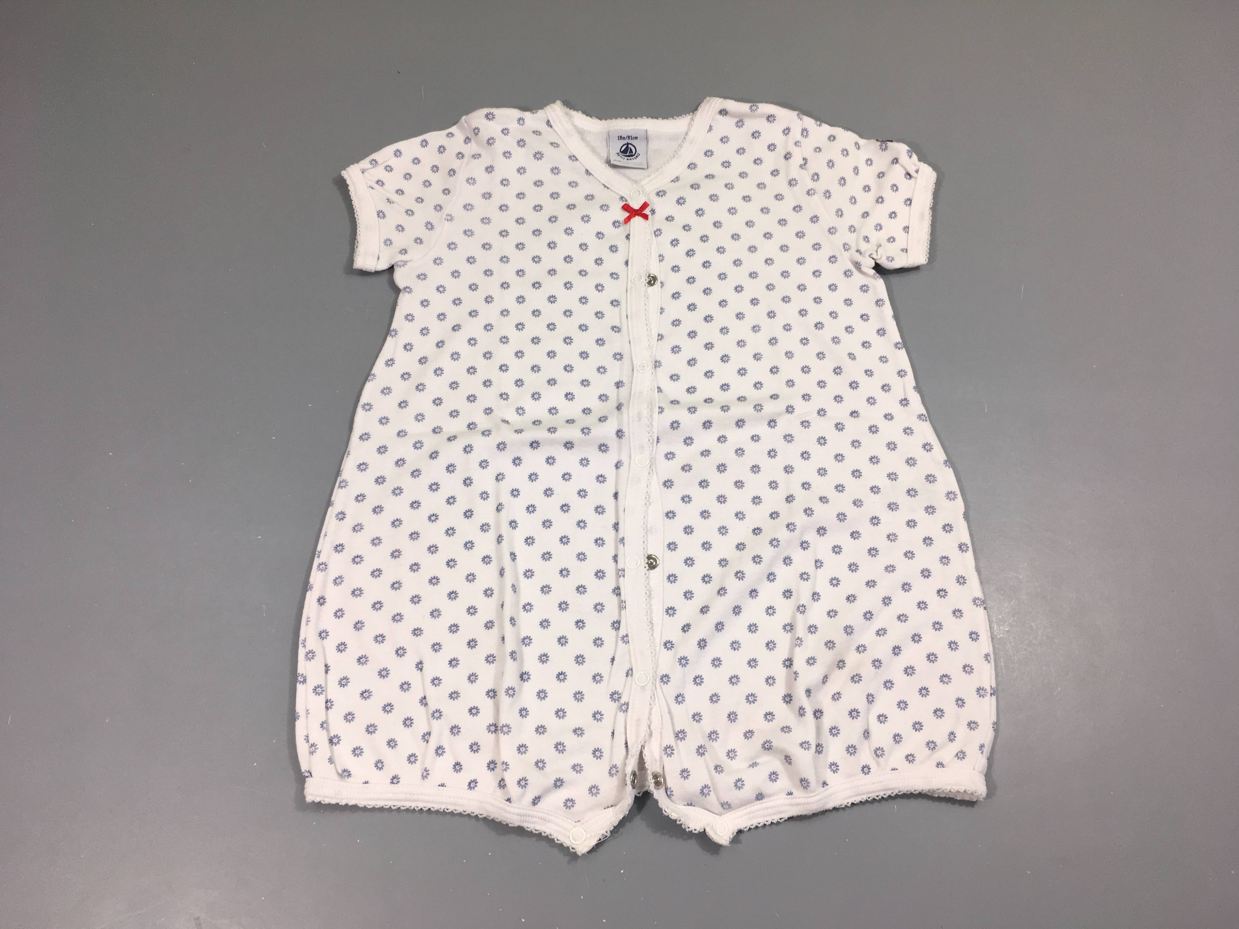 Bar.boteuse jersey blanc fleurs bleues