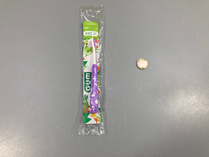 NEUF brosse à dent mauve, GUM, +2a, moins cher chez Petit Kiwi