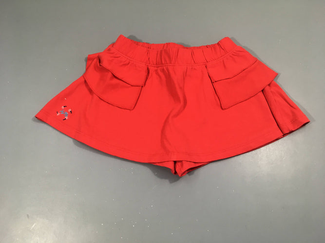 Jupe short molleton rouge, moins cher chez Petit Kiwi
