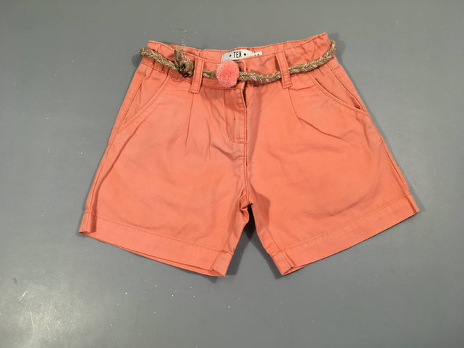 Short chino saumon ceinture, arrière un peu usé, moins cher chez Petit Kiwi