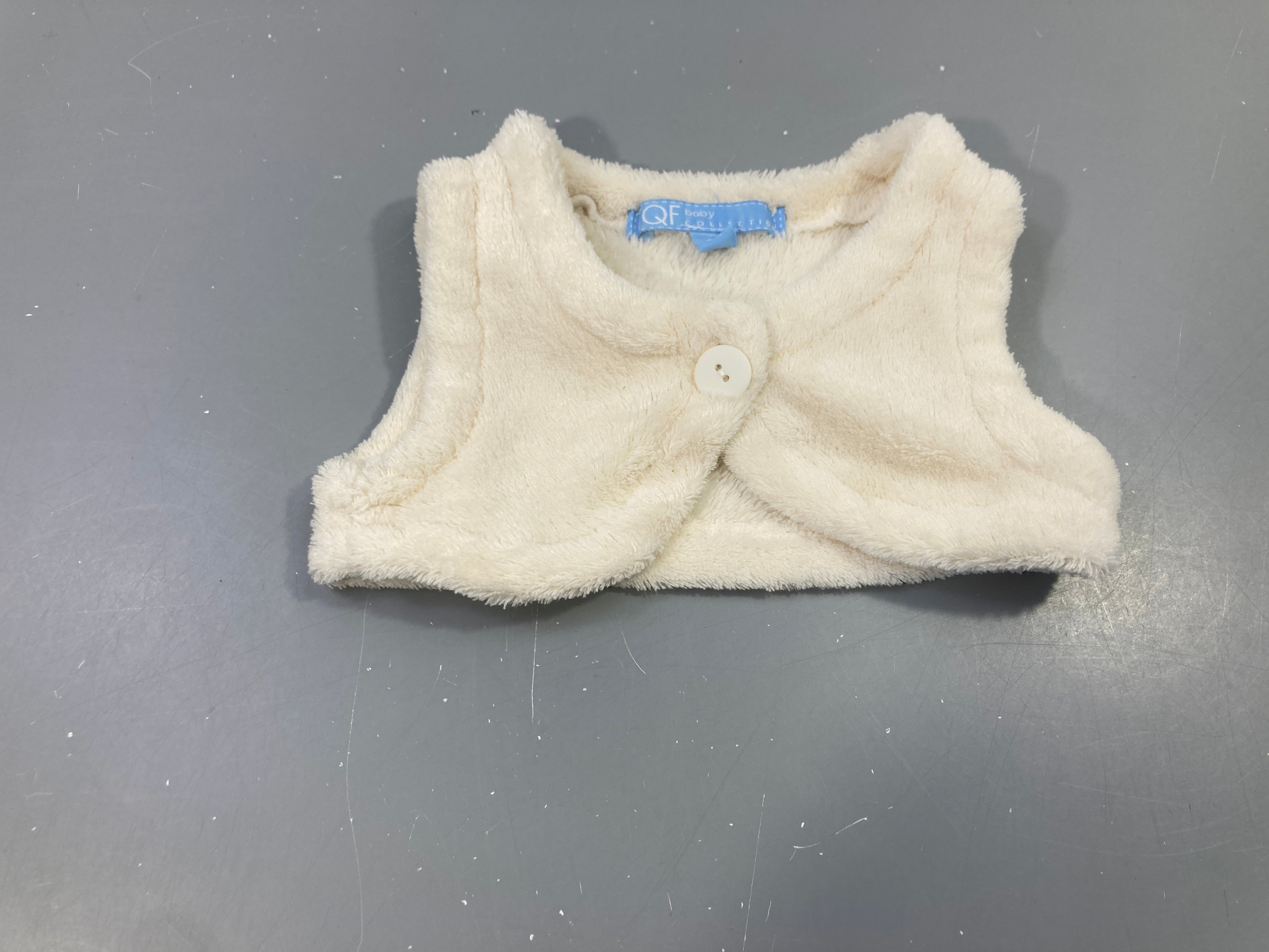 Gilet court s.m velous écru