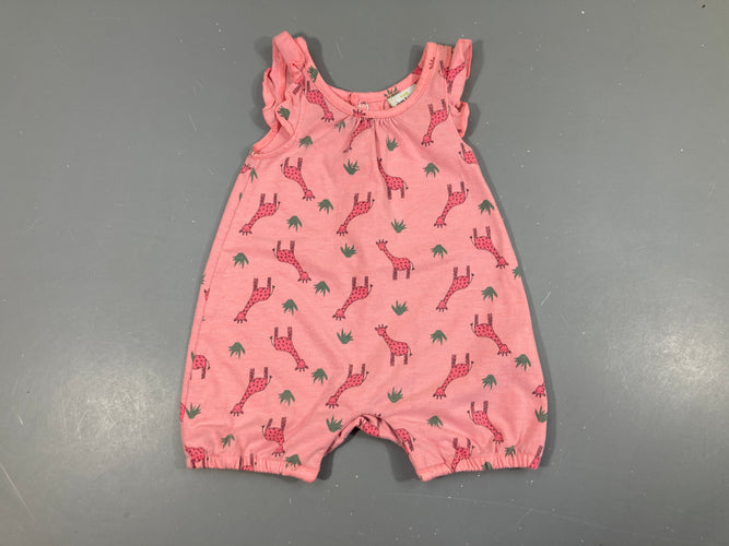 Combishort rose girafe Légèrement bouloché, moins cher chez Petit Kiwi